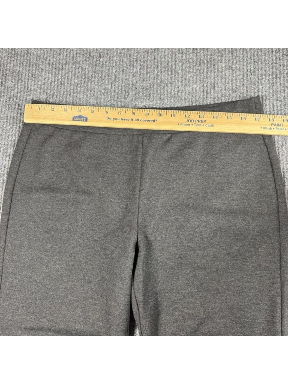 Theory Shawn C2 Luxe Ponte Leggings Pants Womens XL Gray Pull On Crop Ankle EUC - Picture 9 of 10